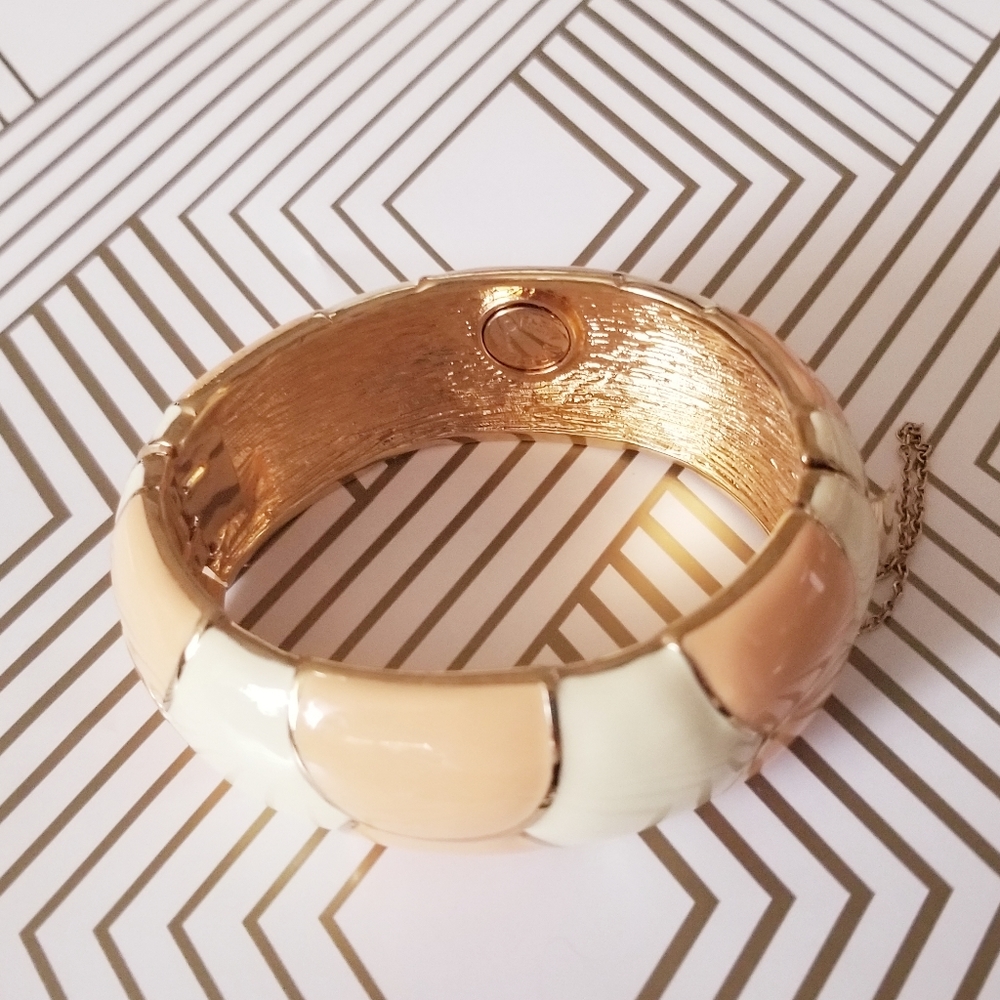 Modern Enamel Statement Bangle Bracelet - image 6